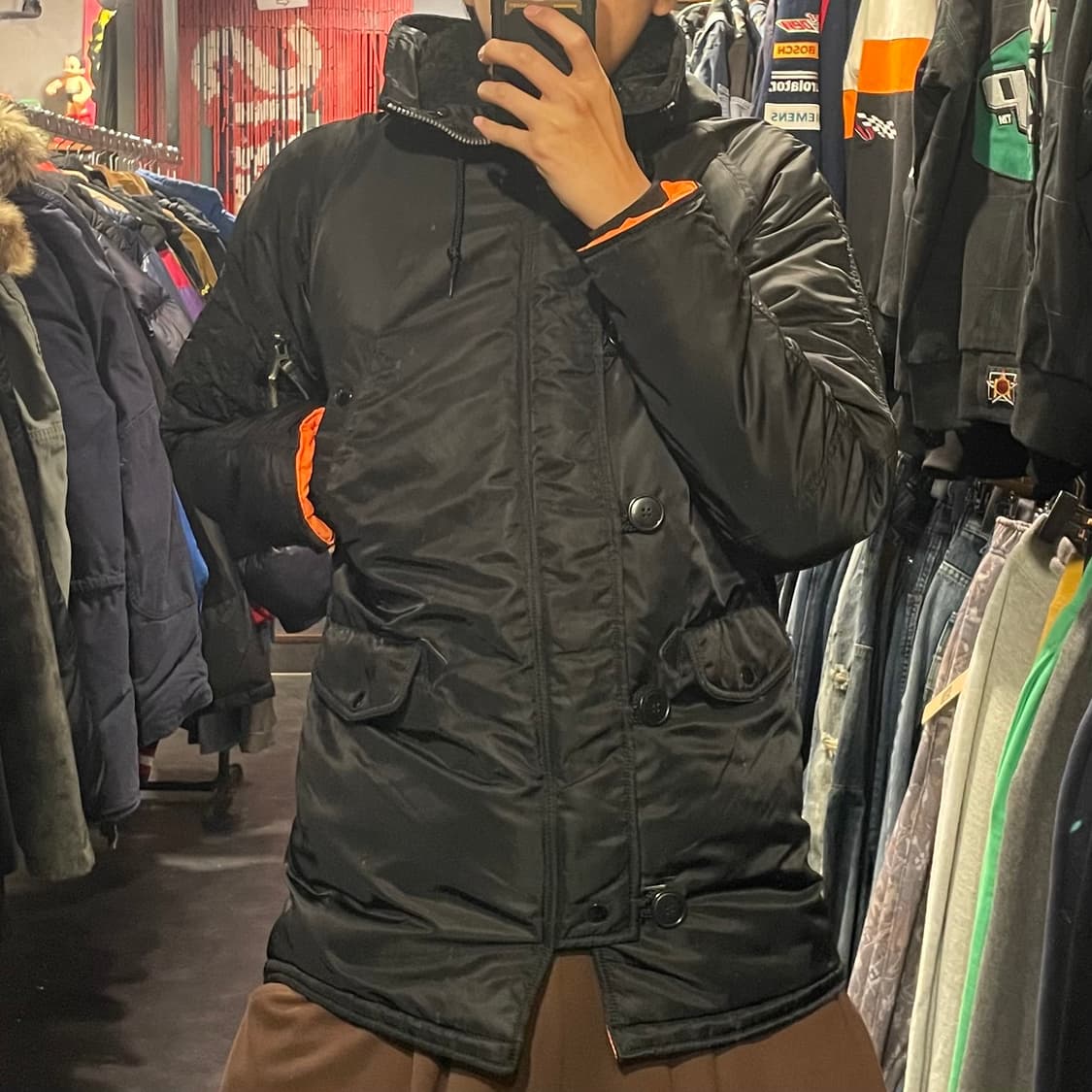 [IM] ALPHA 알파인더스트리 블랙 패딩 상품이미지3