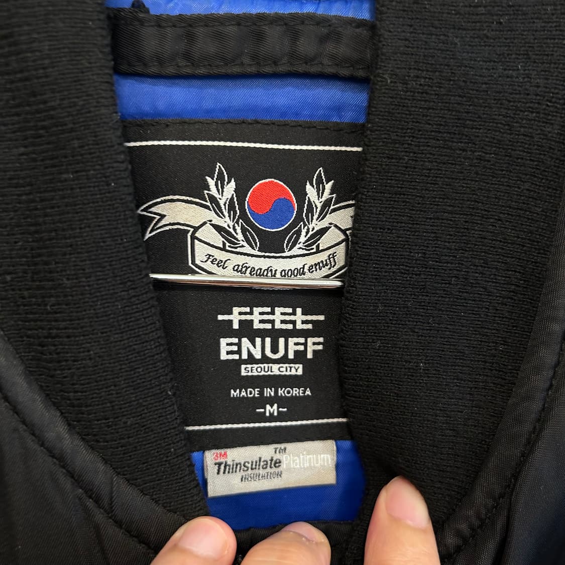 필 이너프 십자가 로고 항공 MA-1 자켓 상품이미지3