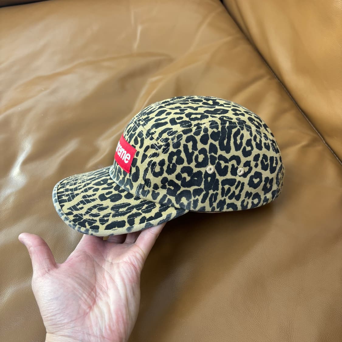 Supreme 슈프림 23fw 워시드 레오파드 캠프캡 모자 Leopard 상품이미지4