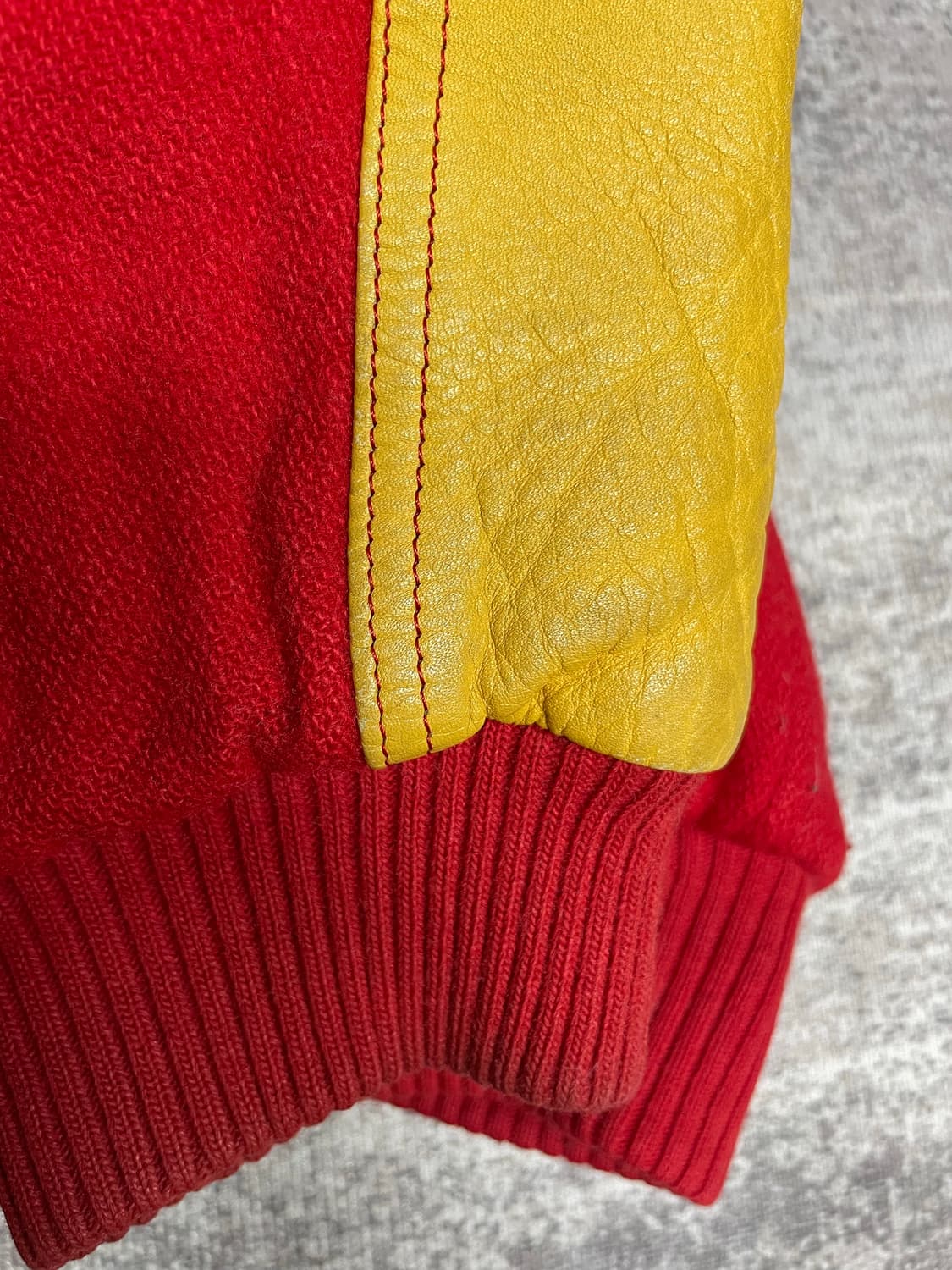 90s japan vintage 사이드레더암 바시티 상품이미지5