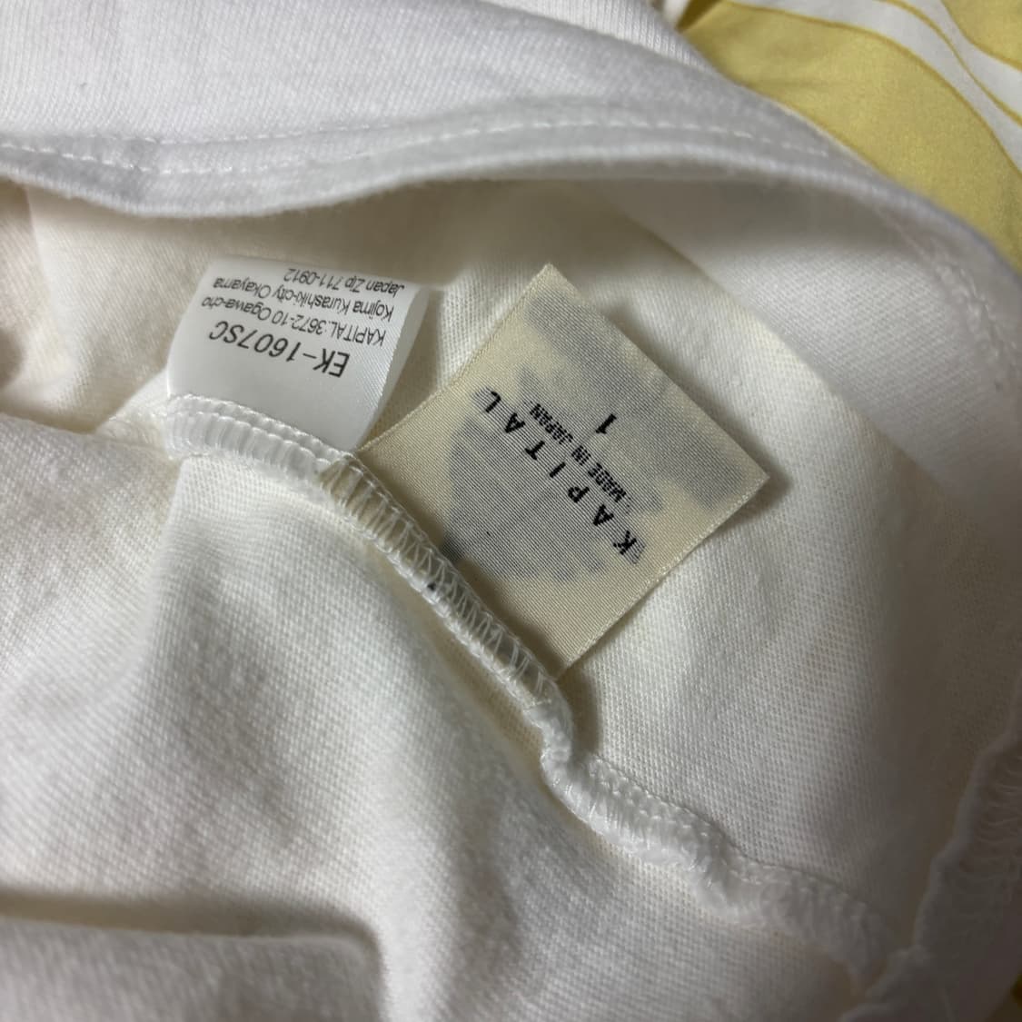 캐피탈 20-T-클로스 크롭 티셔츠 콘초 코니보위트 화이트 상품이미지5