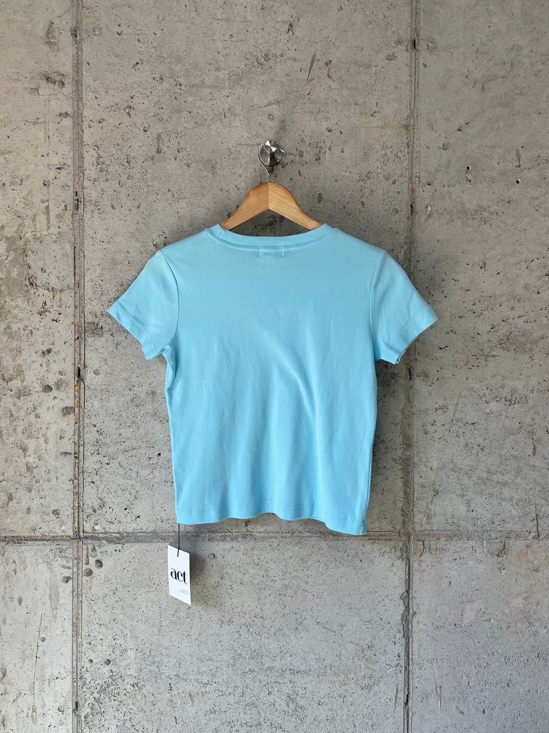 00s Courreges 꾸레쥬 스팽글 로고 탑 블루 상품이미지9