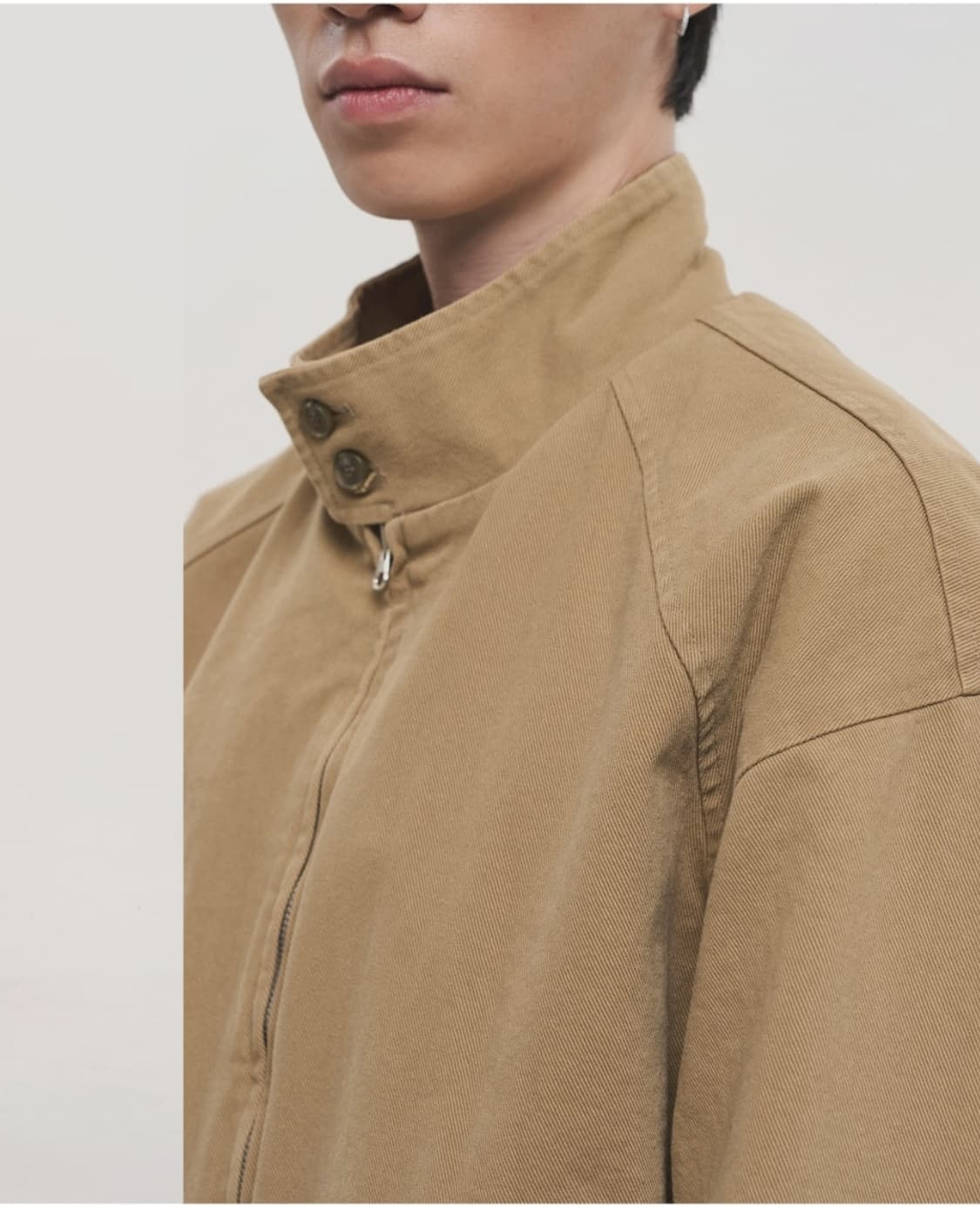 노이즈 워시드 헤링턴 점퍼 베이지 상품이미지2