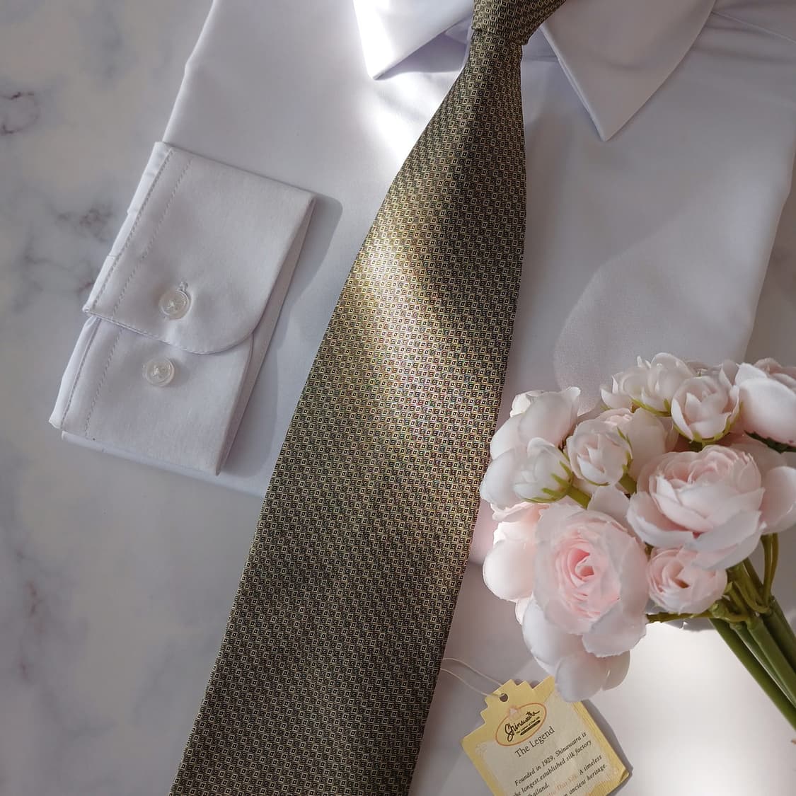 시와나트라 실크 태국 공방 넥타이 8.9cm 새제품 A18964
 상품이미지4