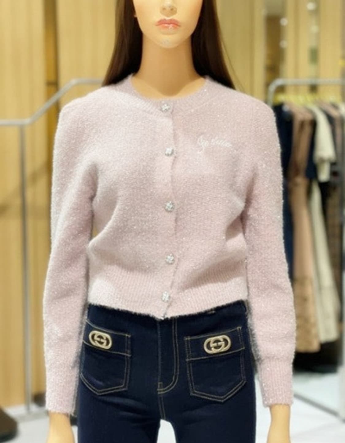 에고이스트 샤이니 크롭 가디건  상품이미지1