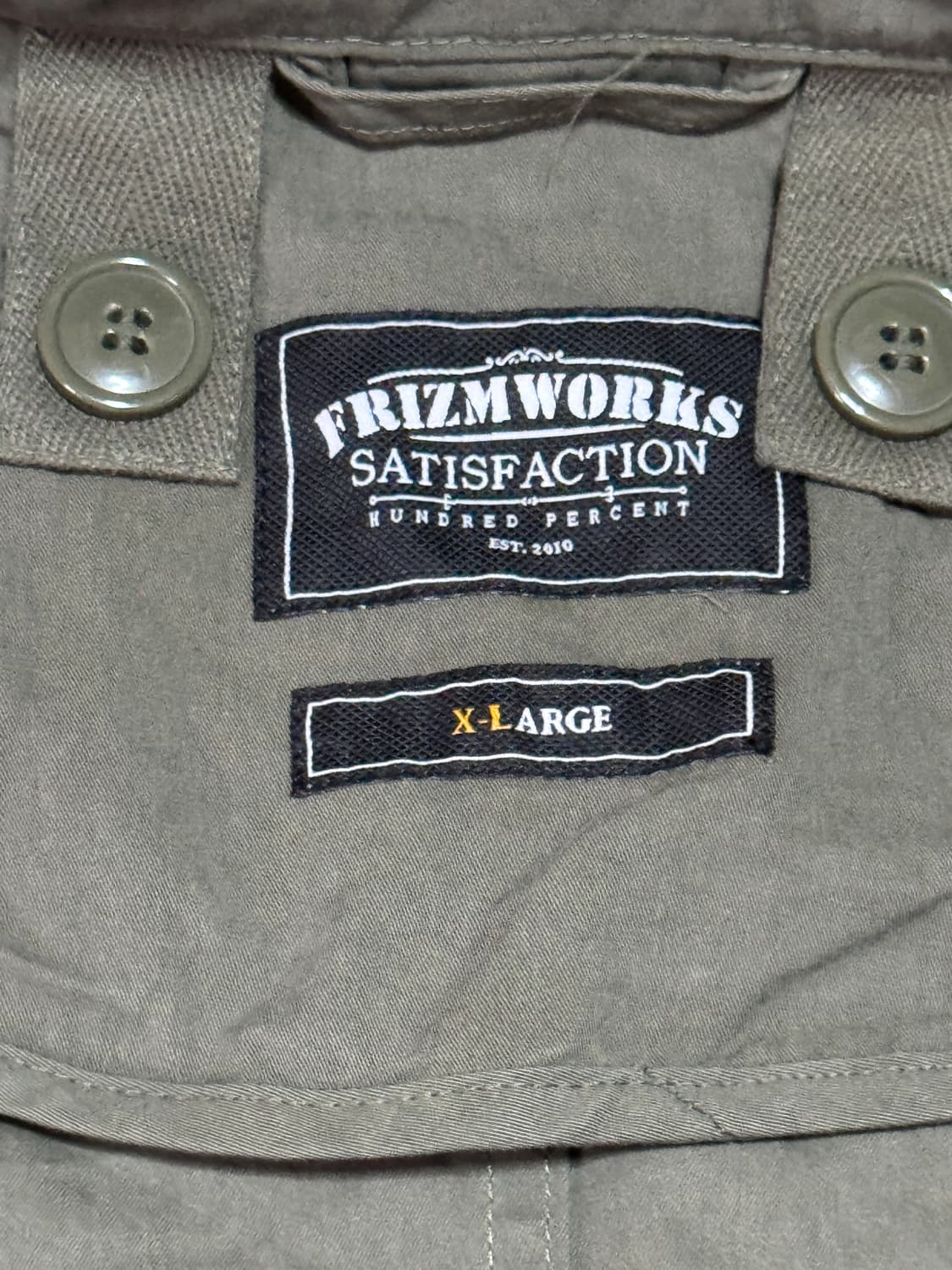 프리즘웍스 OSCAR FISHTAIL 야상자켓 XL 올리브 상품이미지2