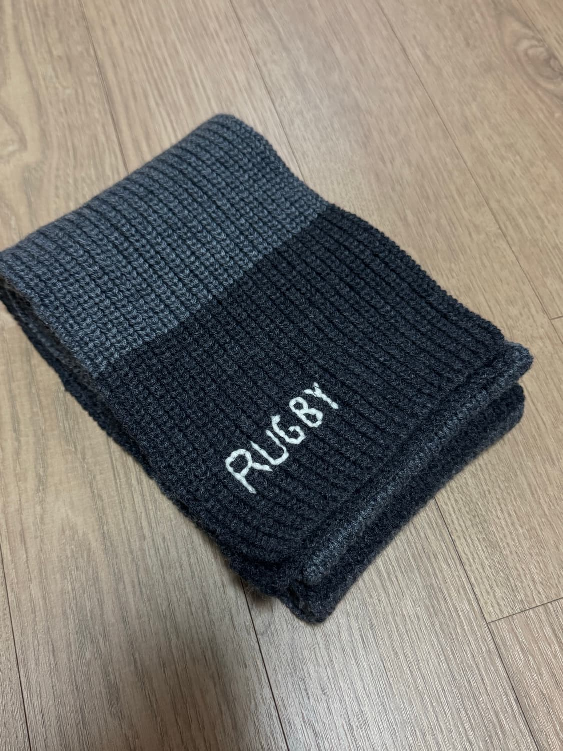 포커페이스 럭비 스티치 머플러 그레이/차콜 상품이미지2