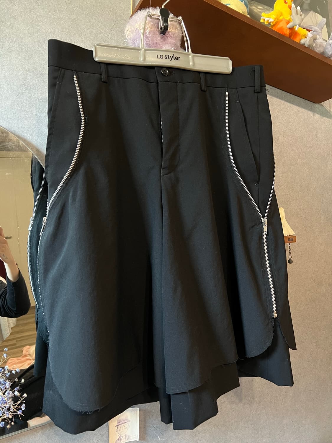 꼼데가르송 옴므플러스 사이드 집 쇼츠 하프 팬츠 상품이미지1