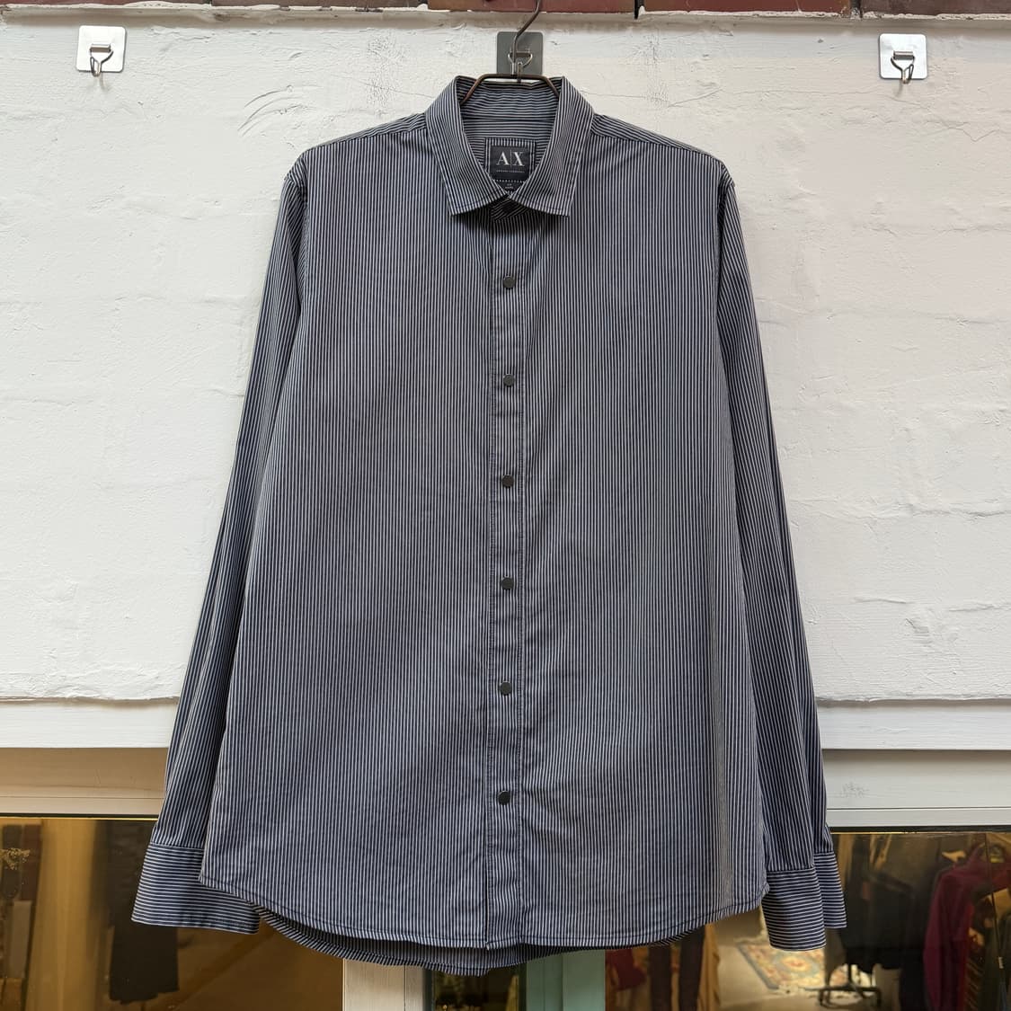 Armani Exchange 스트라이프 슬림 셔츠 M 상품이미지1