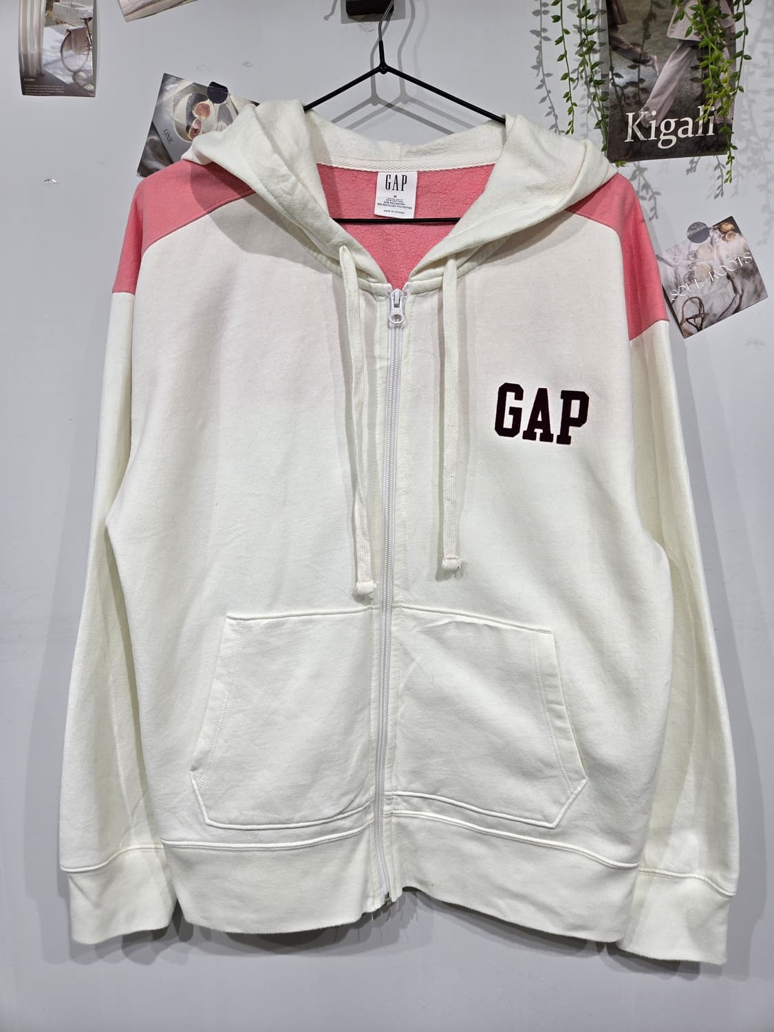 갭 GAP 여성 후드 집업 아이보리 상품이미지1