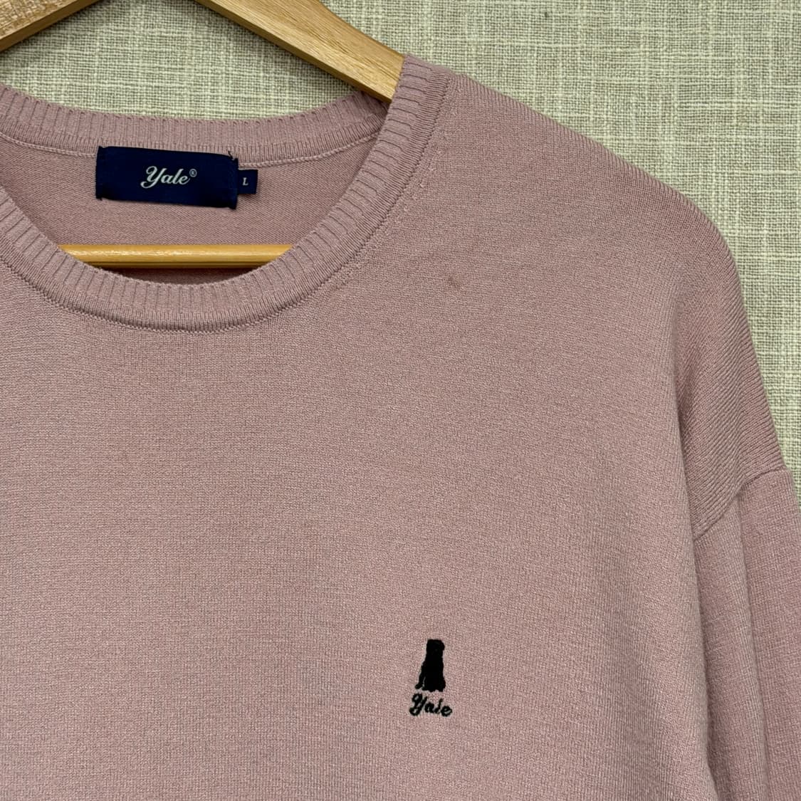 Yale 예일 라운드넥 니트 L 핑크 상품이미지2