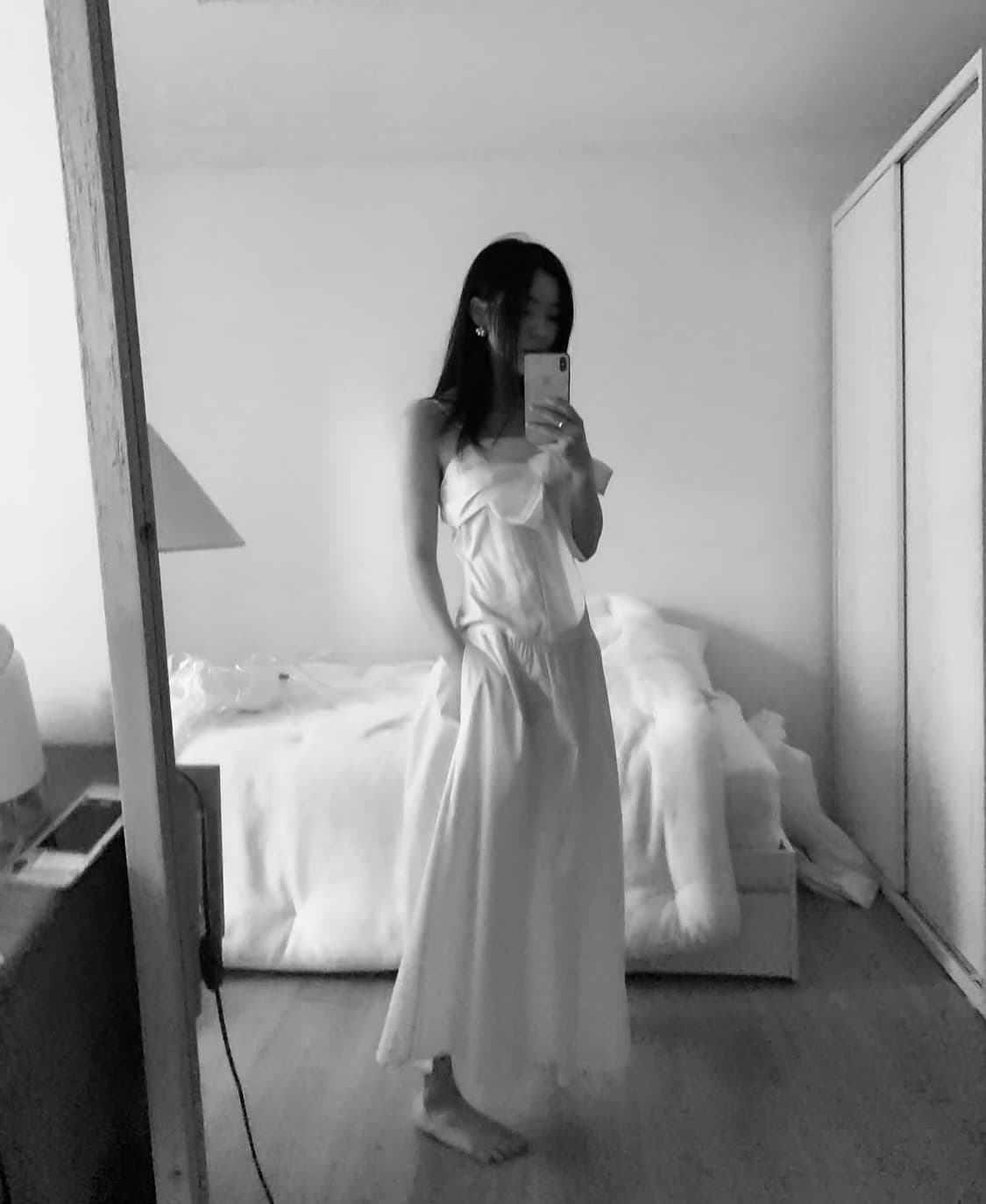 르에 리본 핀턱 원피스 상품이미지3