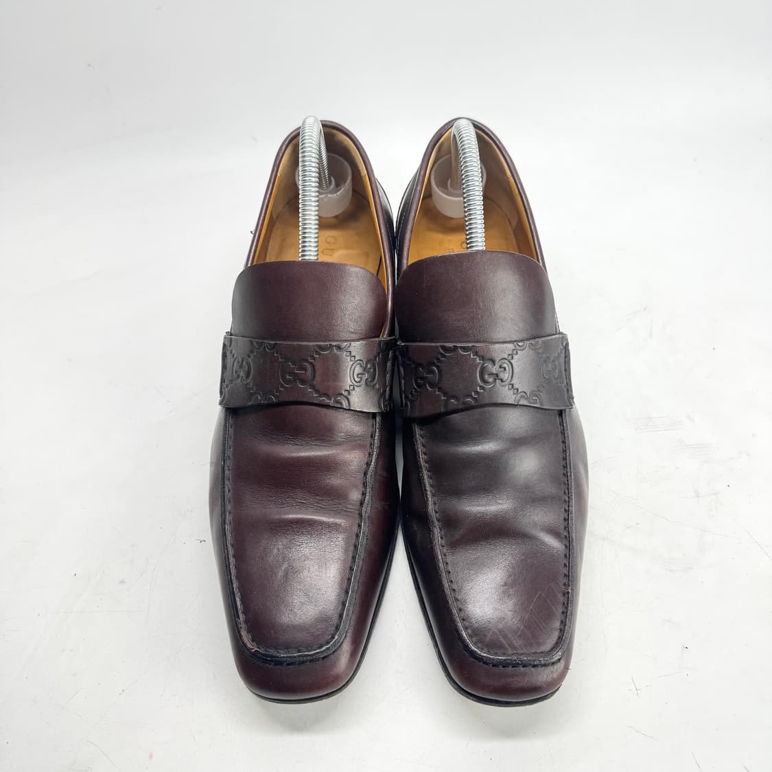 265) GUCCI 구찌 빈티지 브라운 레더 로퍼 상품이미지4