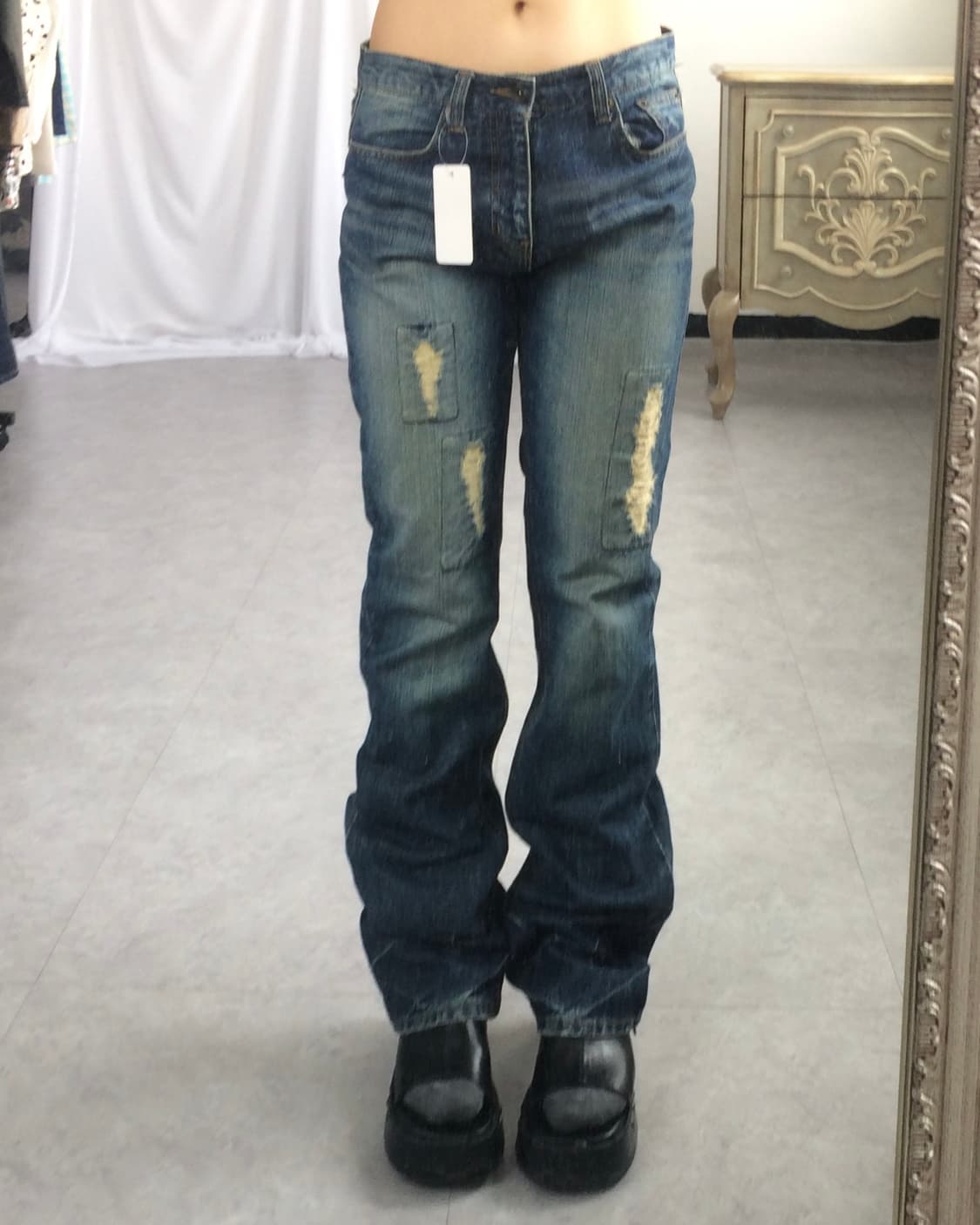 Damage washing denim pants 상품이미지1