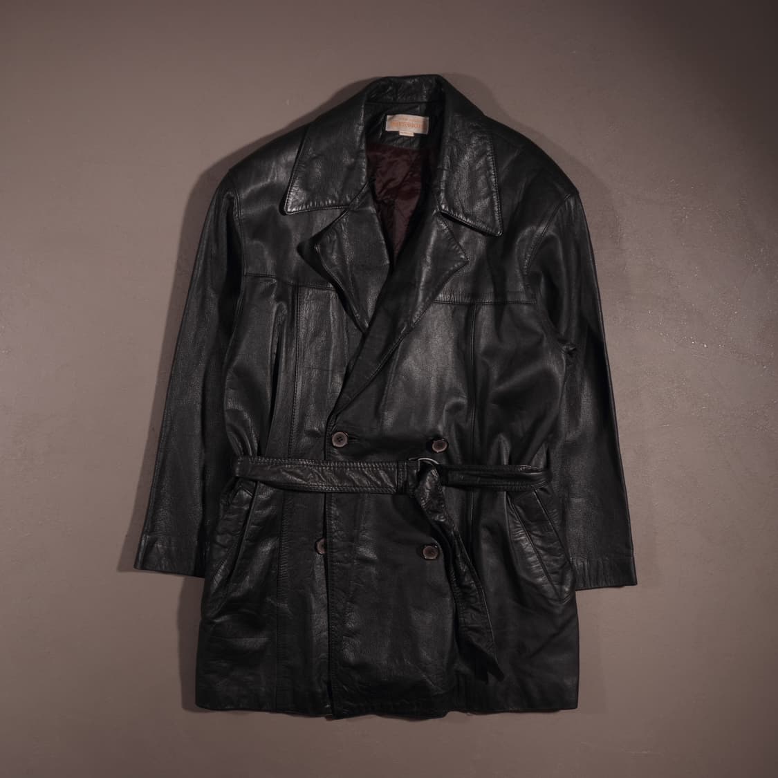 DOUBLE LEATHER ROBE COAT 상품이미지1