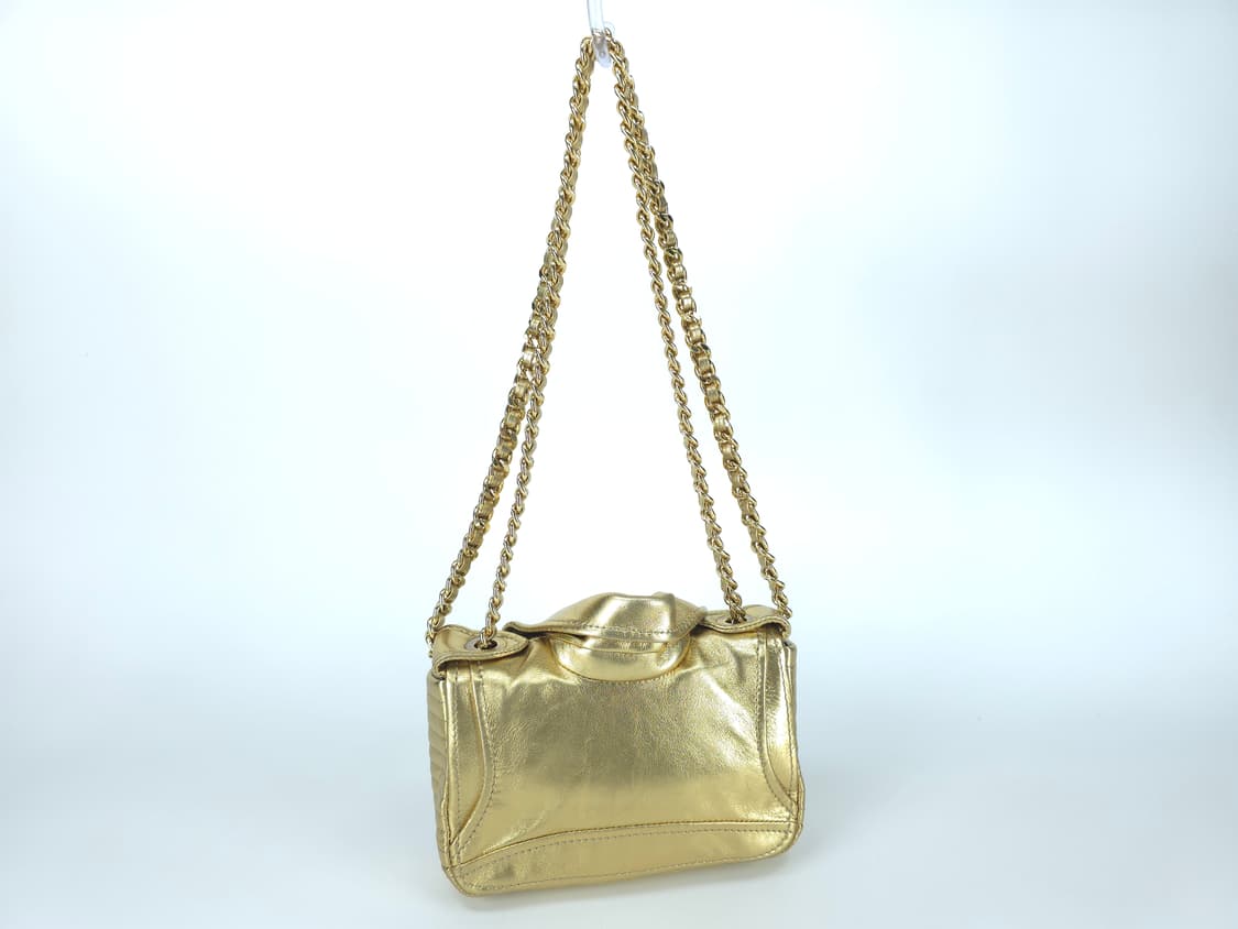 모스키노 바이커 레더 체인 숄더백 골드
 상품이미지6