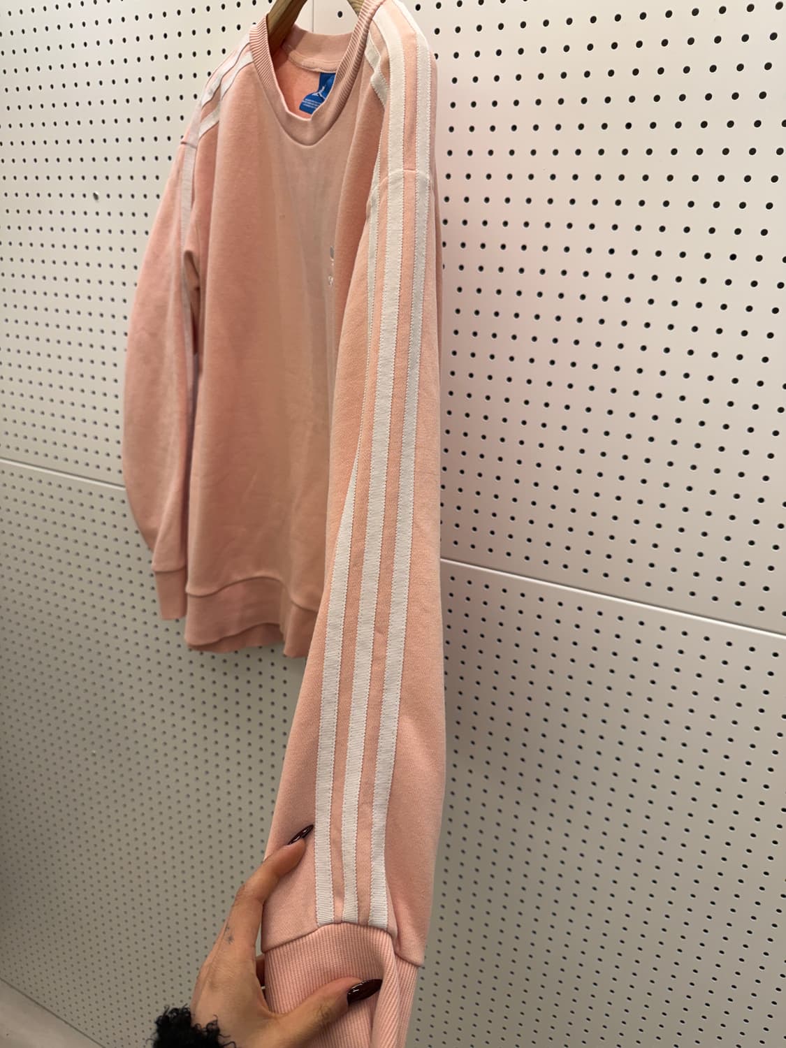 아디다스 오리지널 핑크 3라인 맨투맨 U1106 상품이미지6