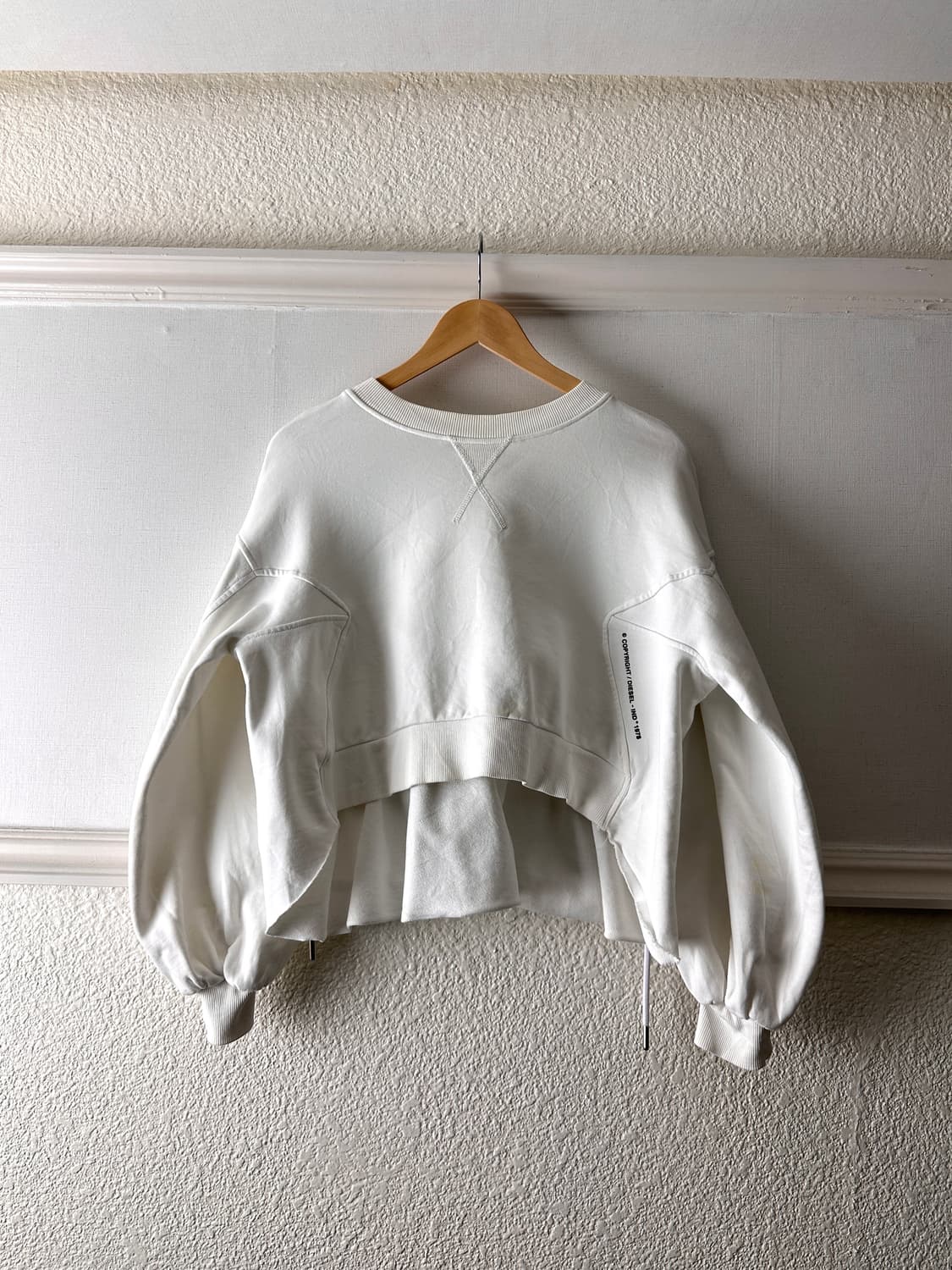 Diesel 리버스 크롭 스웻 셔츠 상품이미지6