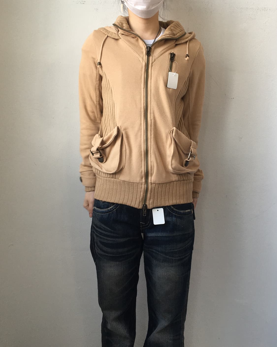 Ribbed layered high neck zip up 상품이미지6