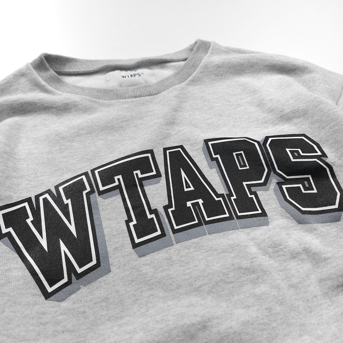 더블탭스 빅로고 멜란지 박시핏 크루넥 맨투맨 (XL) 상품이미지3