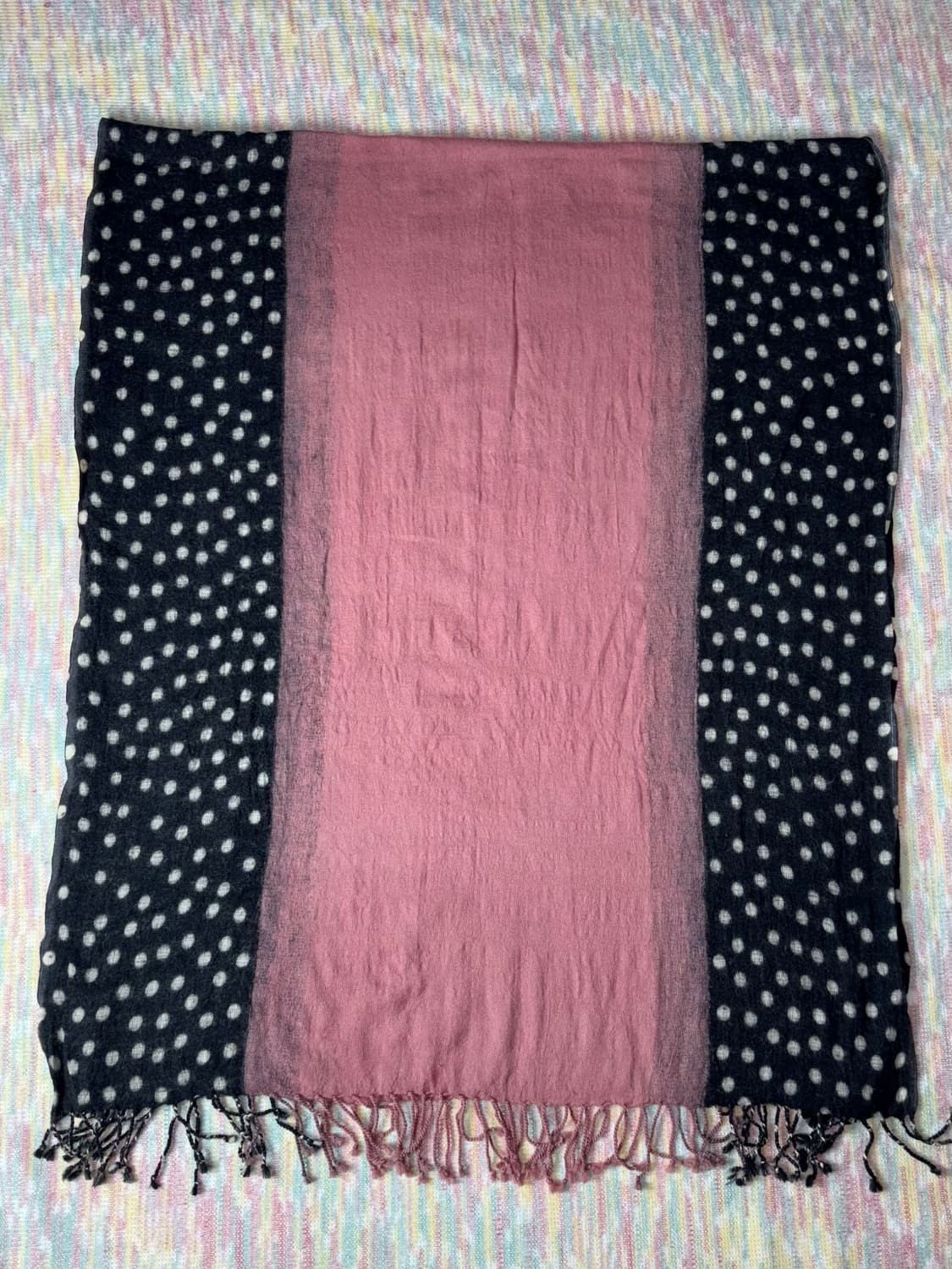 핑크 도트 포인트 울 머플러 상품이미지8