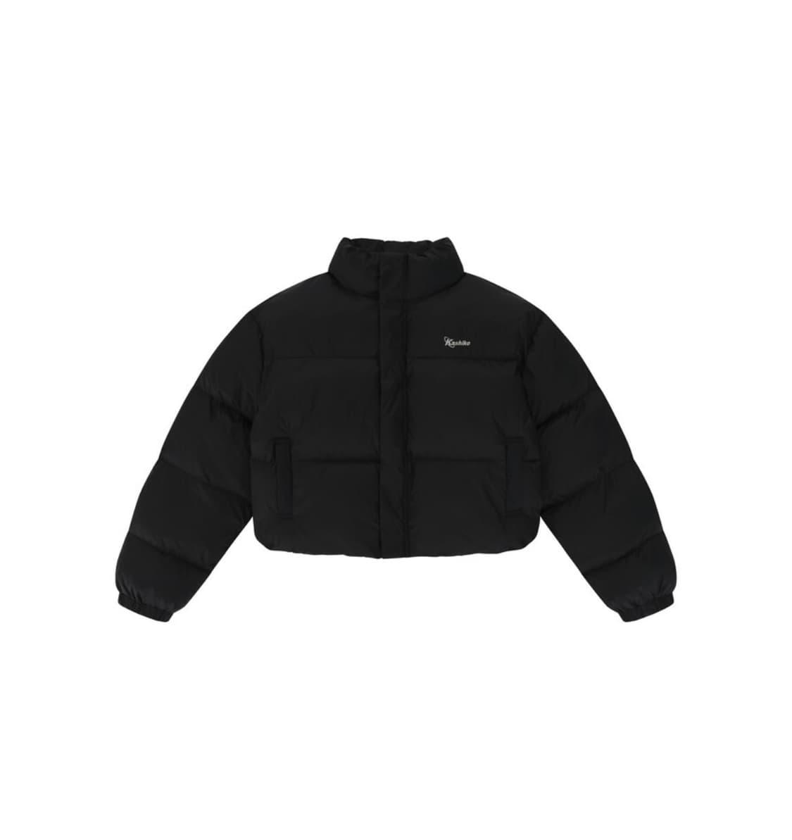 카시코 Embroidered Crop Padding Black 숏패딩블랙 상품이미지1