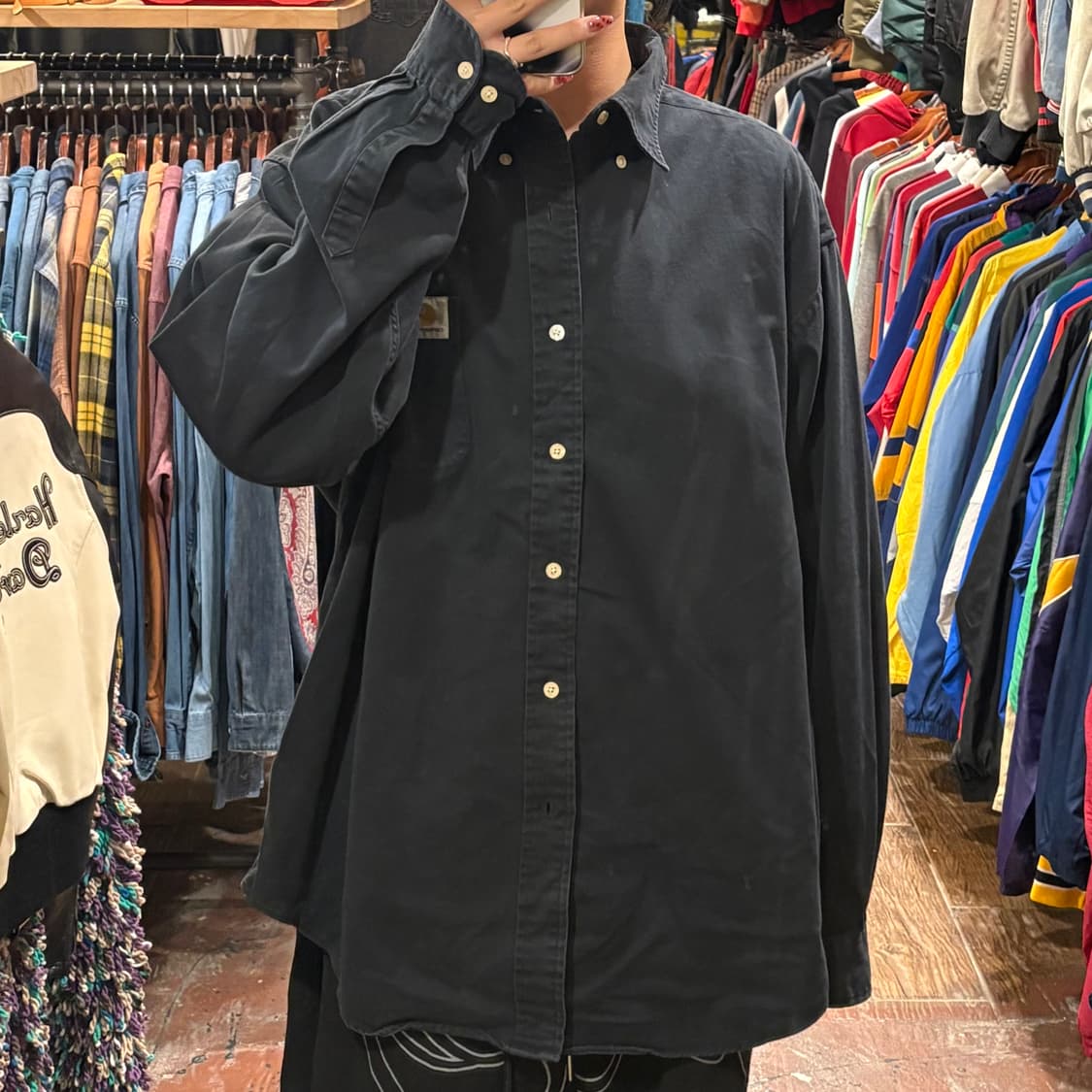 [HI] Carhartt 셔츠 블랙 상품이미지2