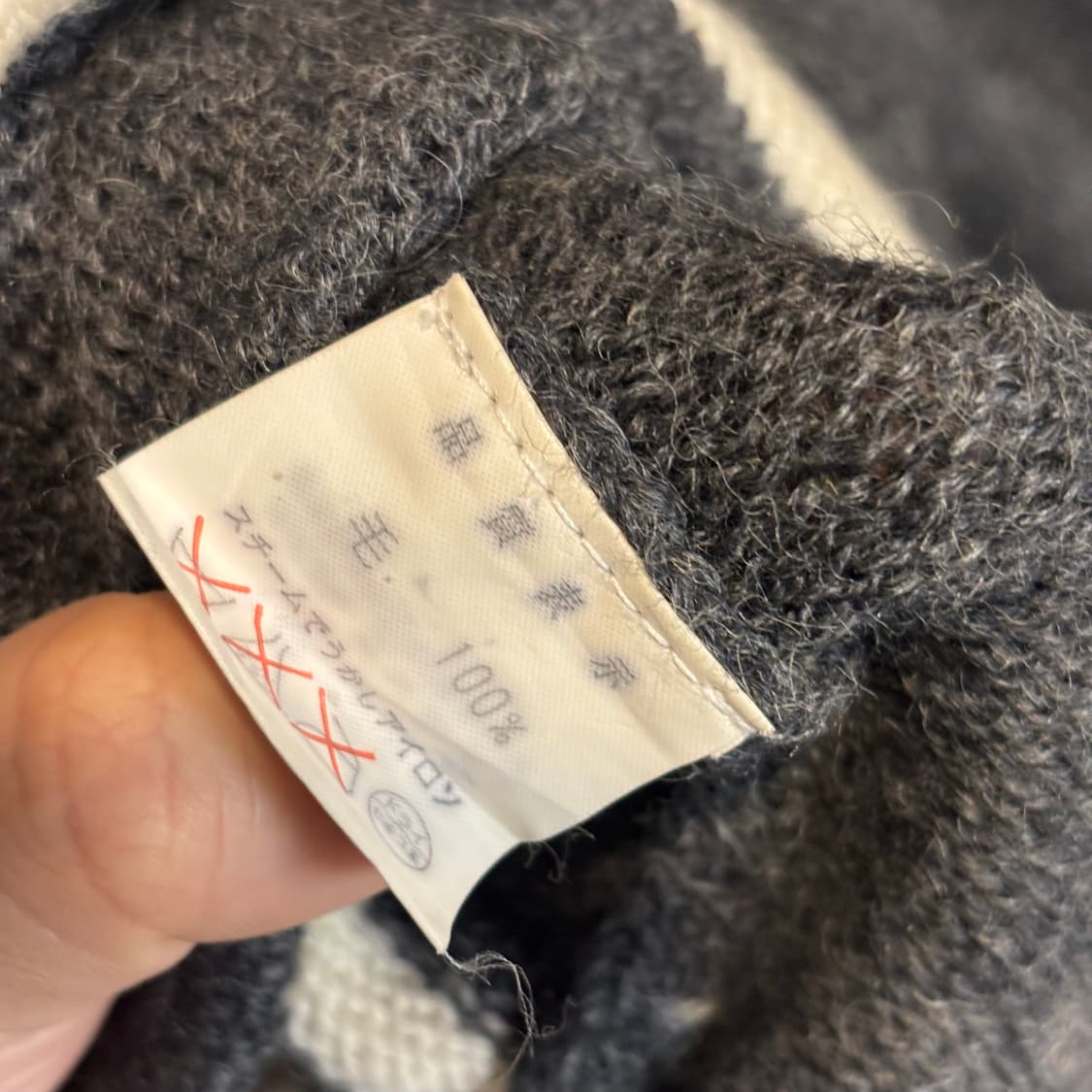 BEAMS 빔즈 V넥 크리켓 울 100 스웨터 M 상품이미지6