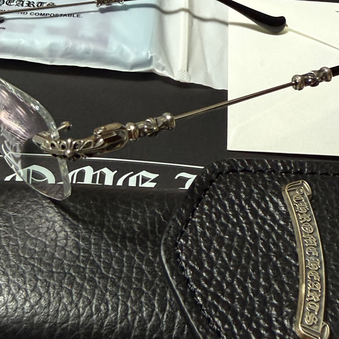 크롬하츠 PILLS 3 필스3 샤이닝 실버 무테 안경 상품이미지4