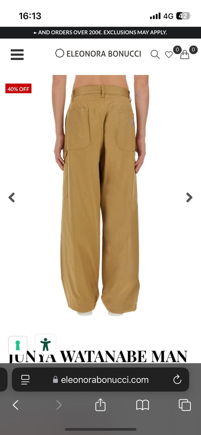 칼하트 준야 와타나베 와이드핏 카펜터 팬츠 상품이미지2