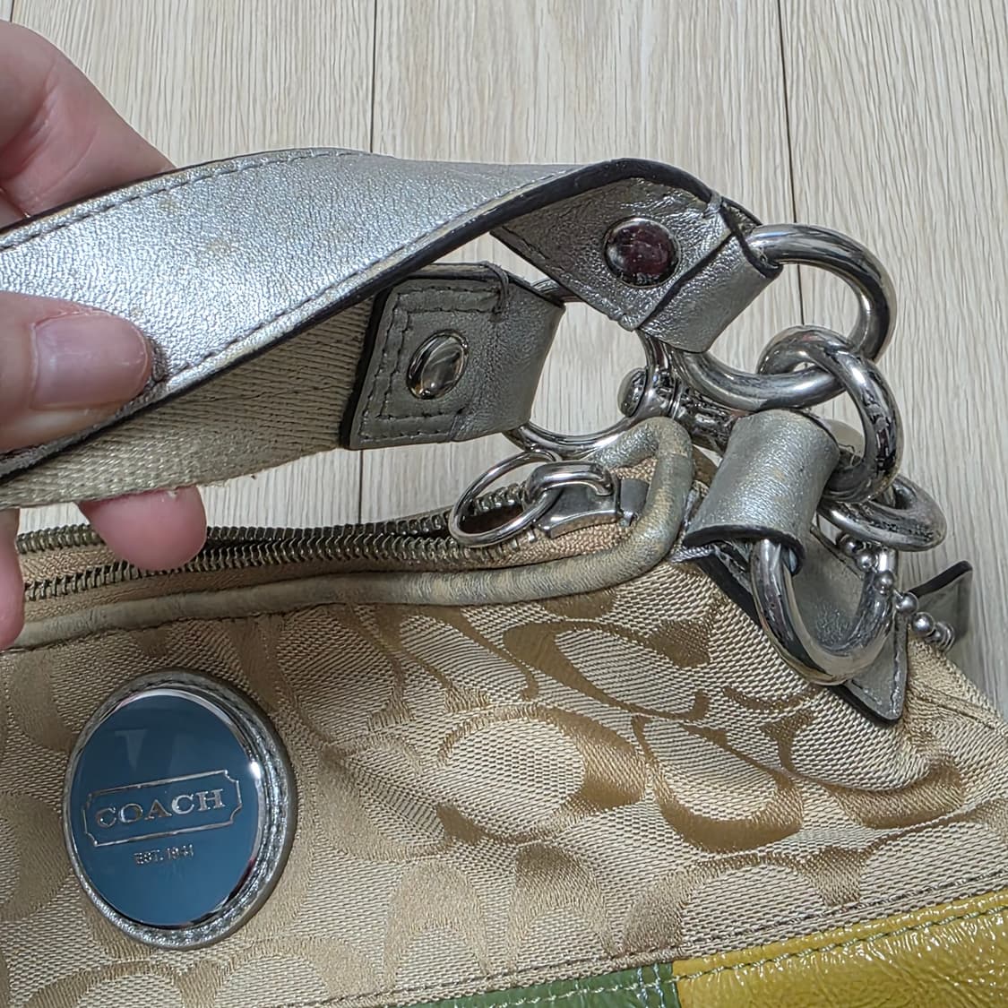 COACH 2011 빈티지) 시그니처 패치워크 멀티컬러 호보숄더크로스백 상품이미지7