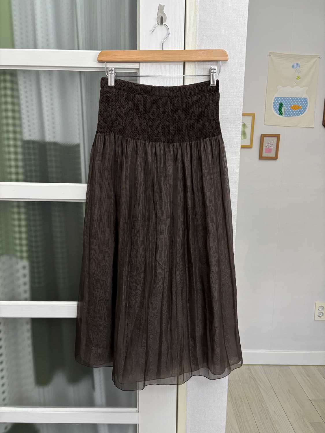 브라운 롱 샤스커트  상품이미지6