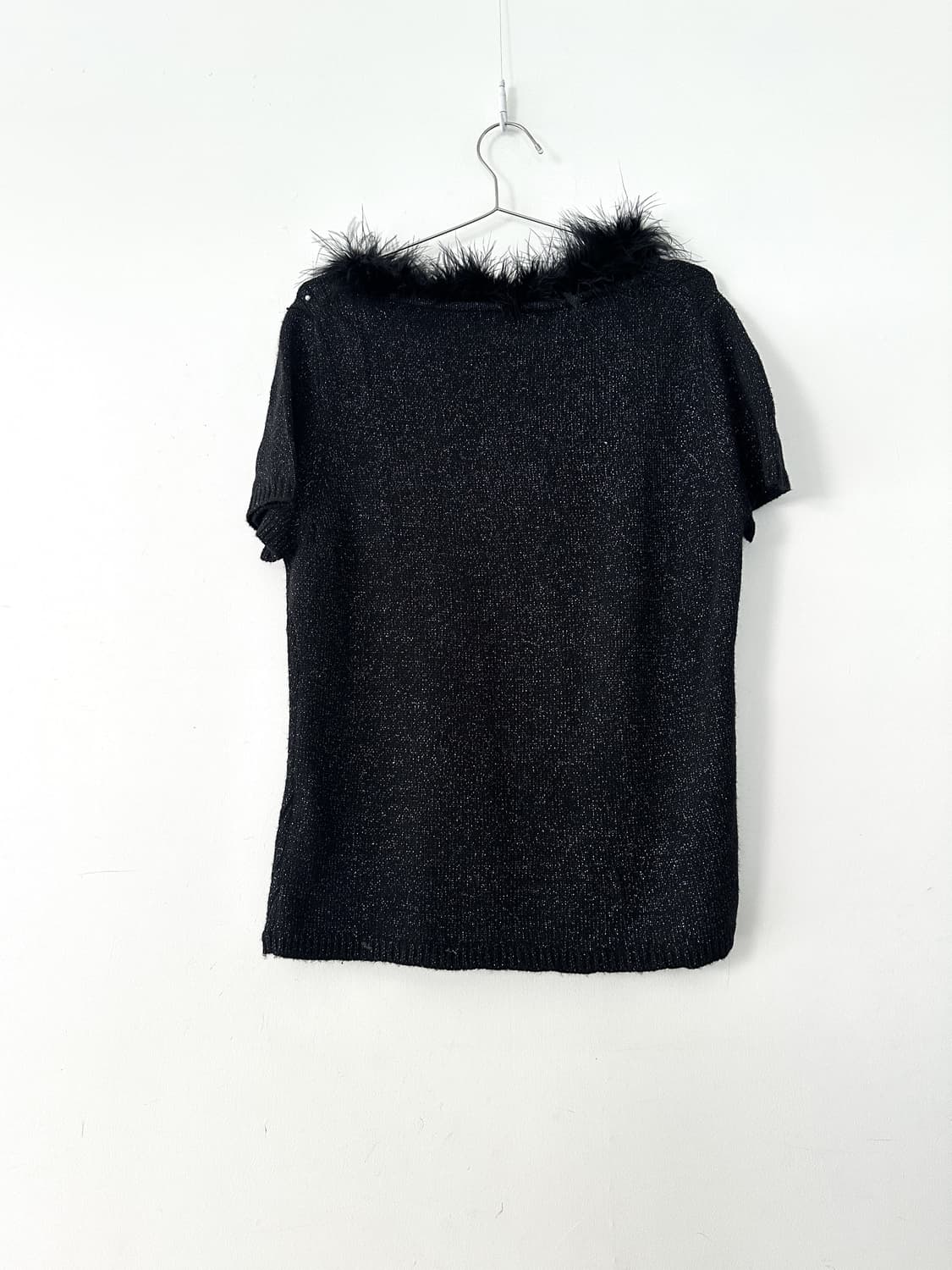 Perl glitter fur knit / black 상품이미지4