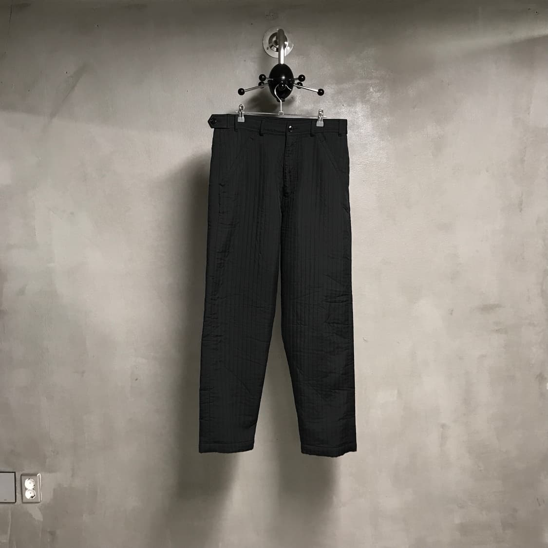 꼼데가르송 옴므 플러스 블랙 누빔 팬츠 M 상품이미지1