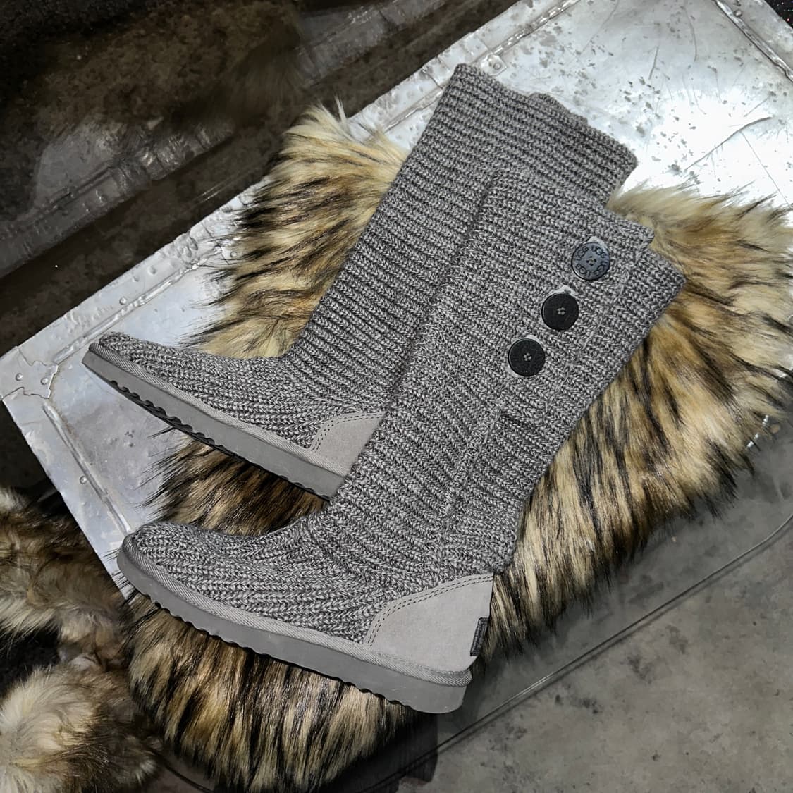 00s 그레이 니트 어그 카디 부츠 상품이미지2