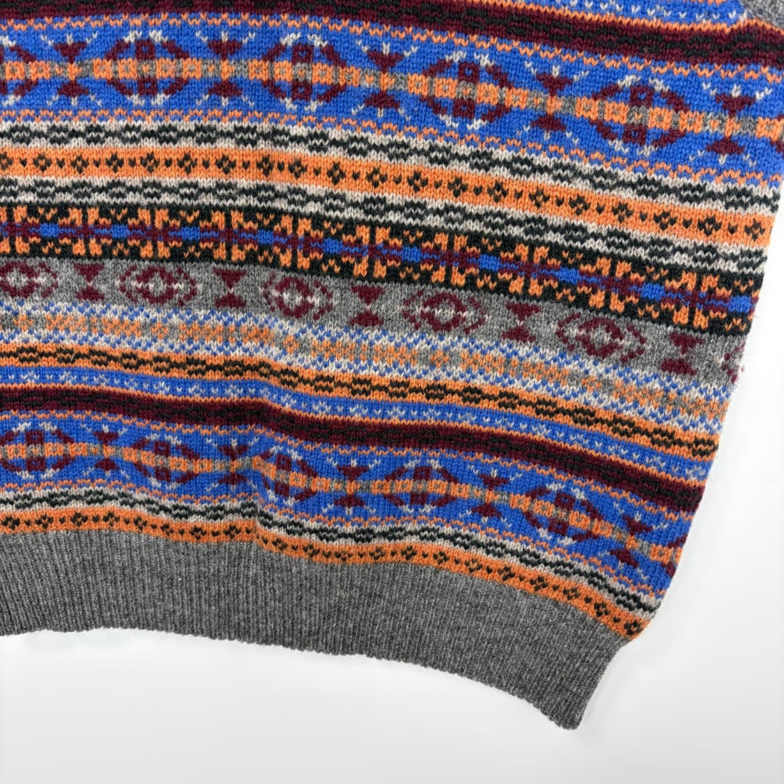 Gim 울 페어아일 패턴 니트 베스트 조끼 상품이미지4