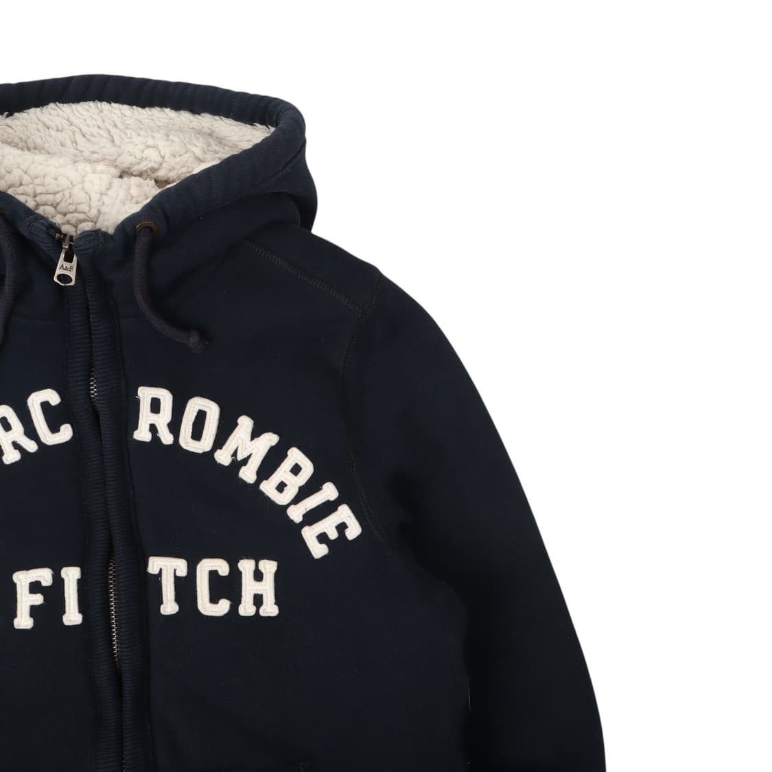 아베크롬비 아치로고 쉐르파 네이비 후드집업 상품이미지3