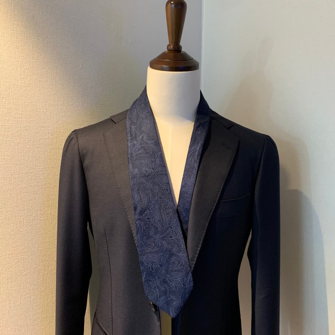 폴스튜어트 페이즐리 명품넥타이 100실크 네이비컬러 클래식정장 상품이미지1