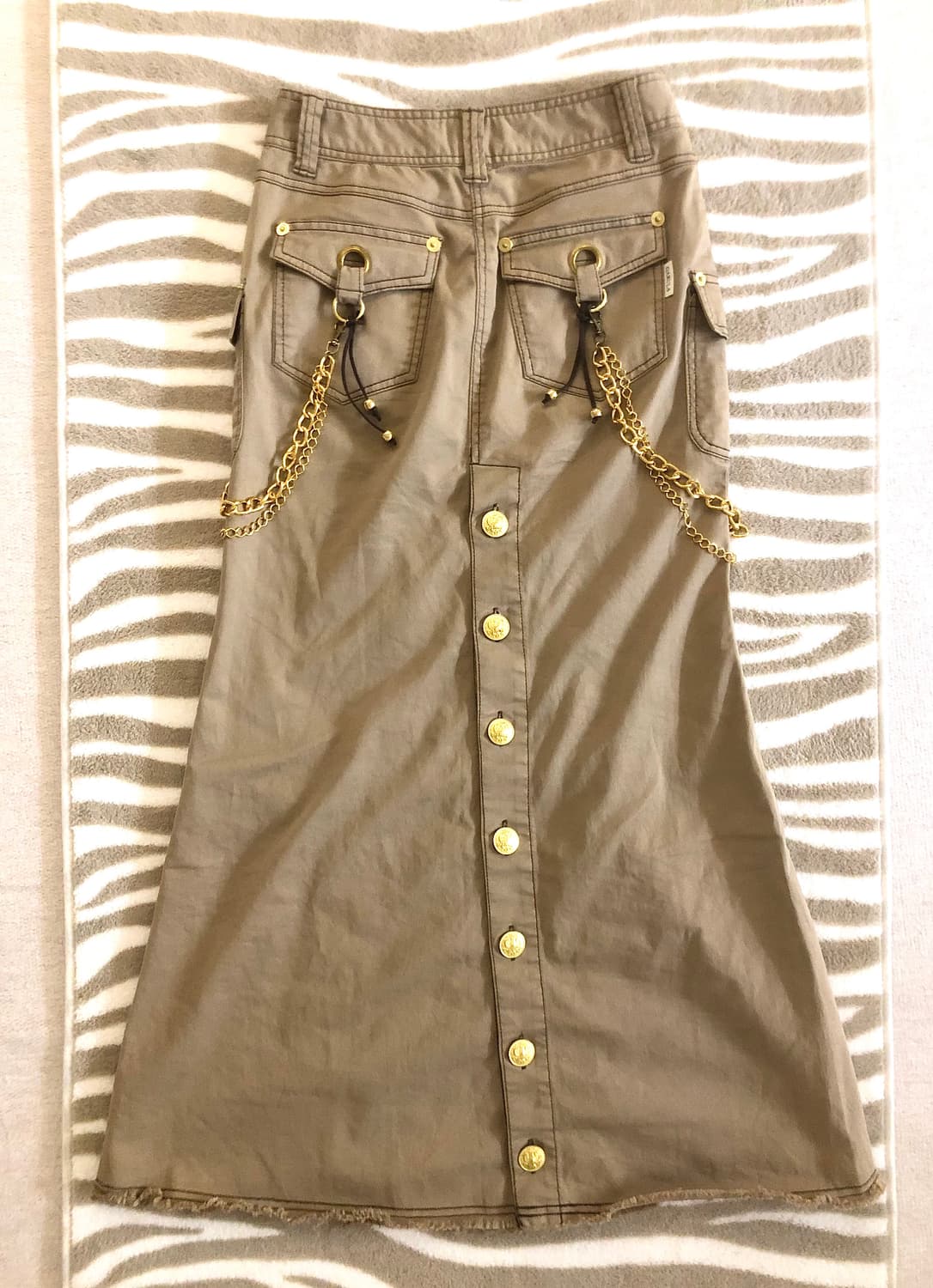 y2k 핀터룩 야상 금장 스커트 세트 오네갸루 갸루 니혼진 빈티지 00s 상품이미지2