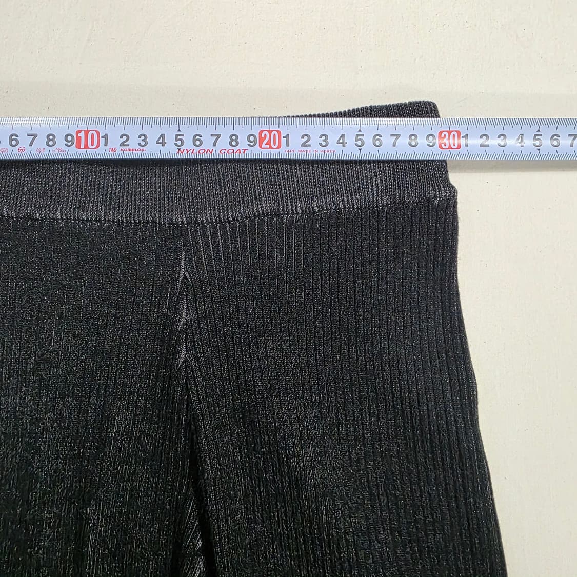 1163 아카이브볼드 골지 니트 팬츠 블랙 S 데일리룩 상품이미지3