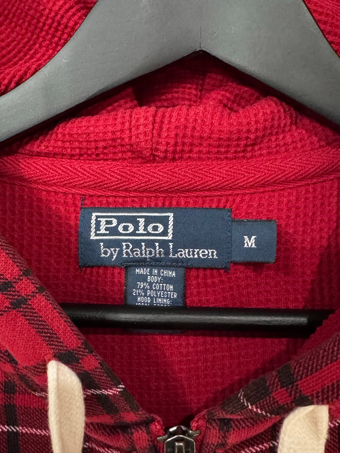 폴로랄프로렌 레드 타탄체크 후드집업  상품이미지3