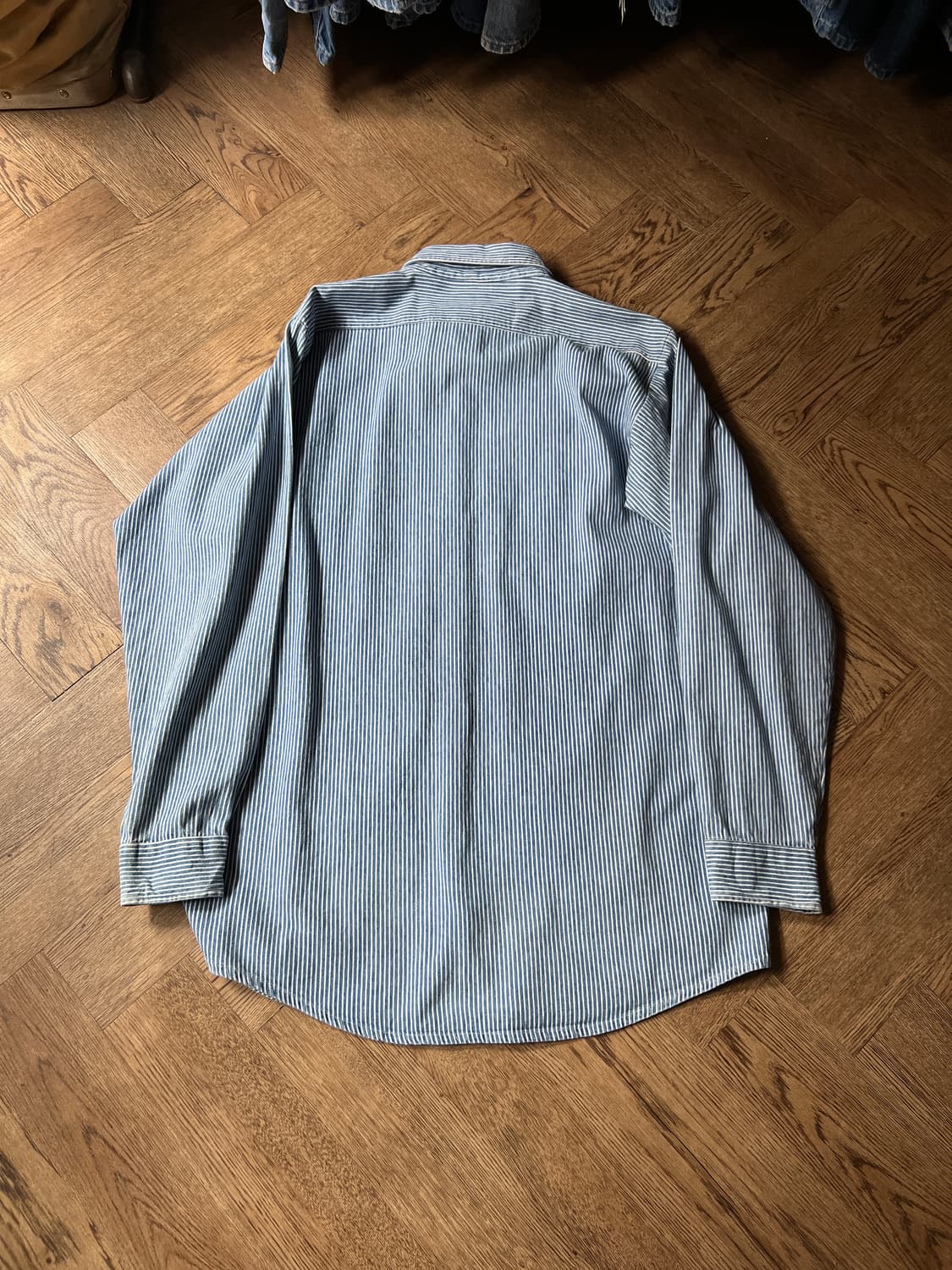 [L]90's OSHKOSH 오시코시 히코리 스트라이프 워크 셔츠 상품이미지6