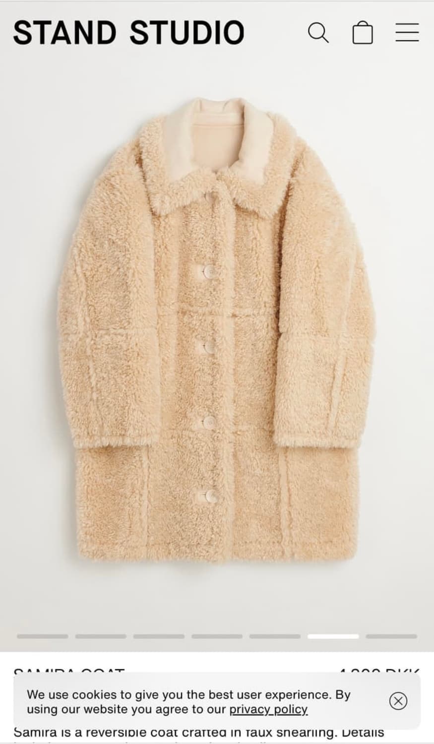 samira 리버시블 시어링코트 34사이즈 상품이미지1