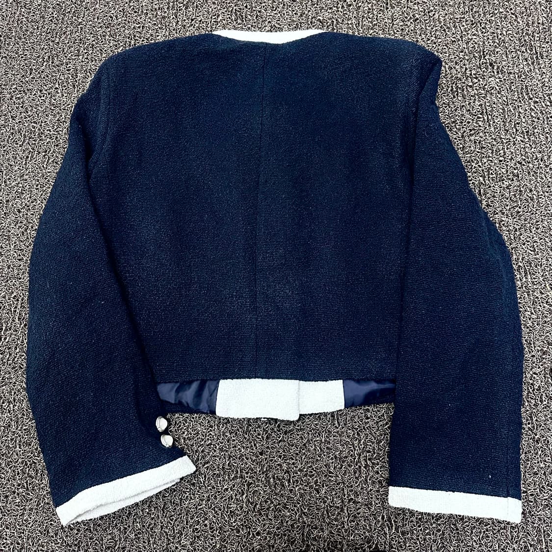 TILLIDIE 틸아이다이 여성 트위드 자켓 네이비 M 상품이미지7