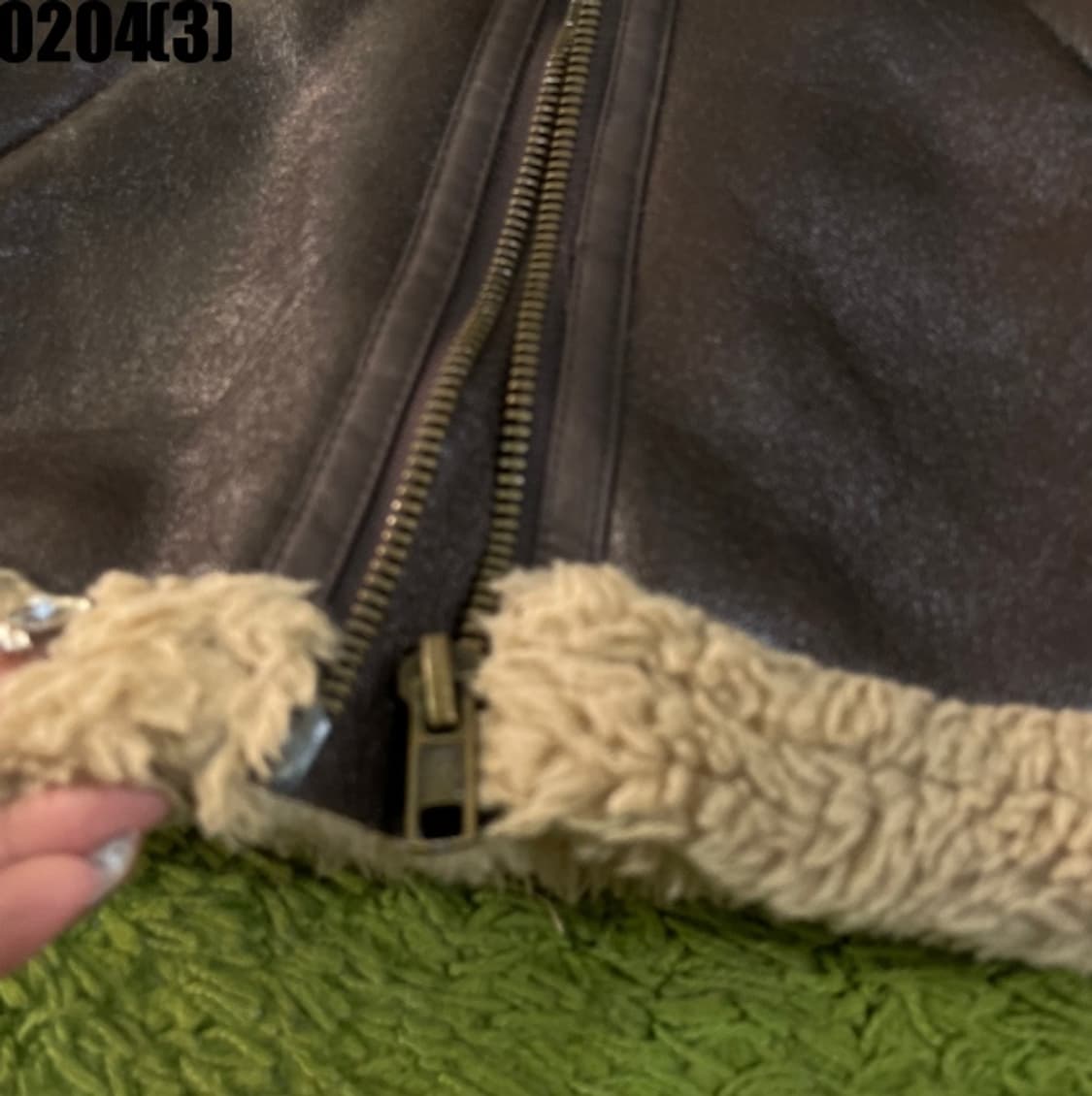 자라 무스탕 레더 자켓 상품이미지4