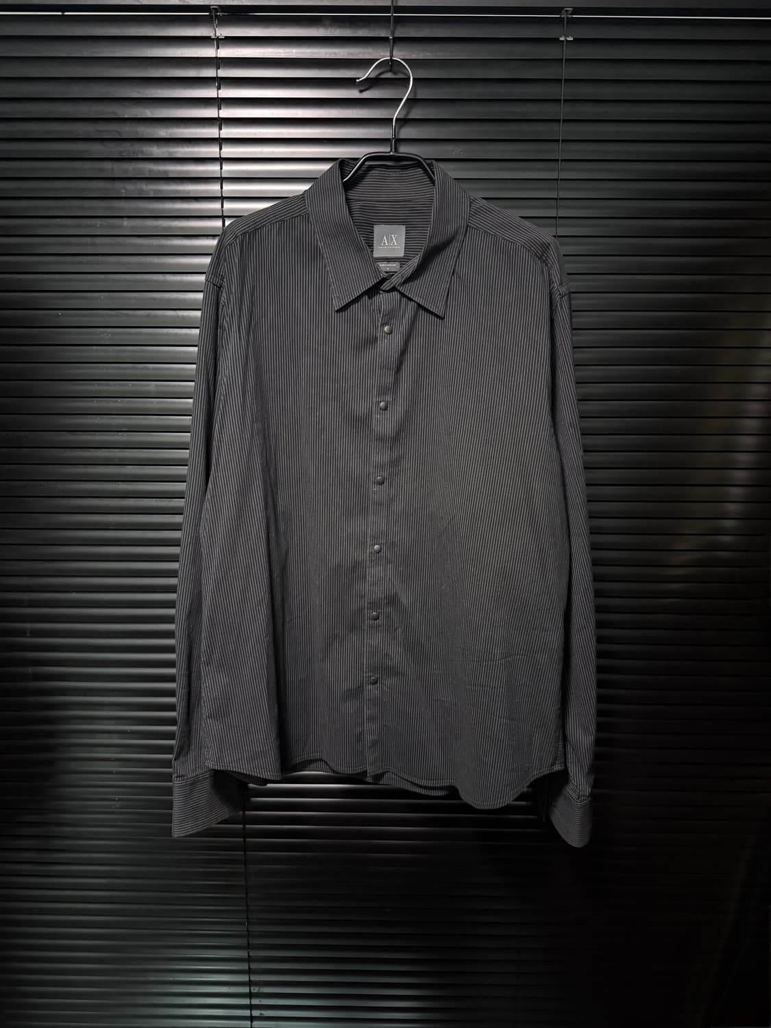 아르마니 익스체인지 핀 스트라이프 락시크 고스 펑크 XL 105 셔츠 상품이미지3
