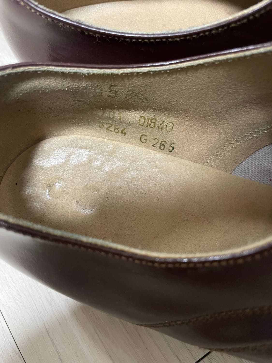 오리지널 체코군 버건디 더비슈즈 265 상품이미지3