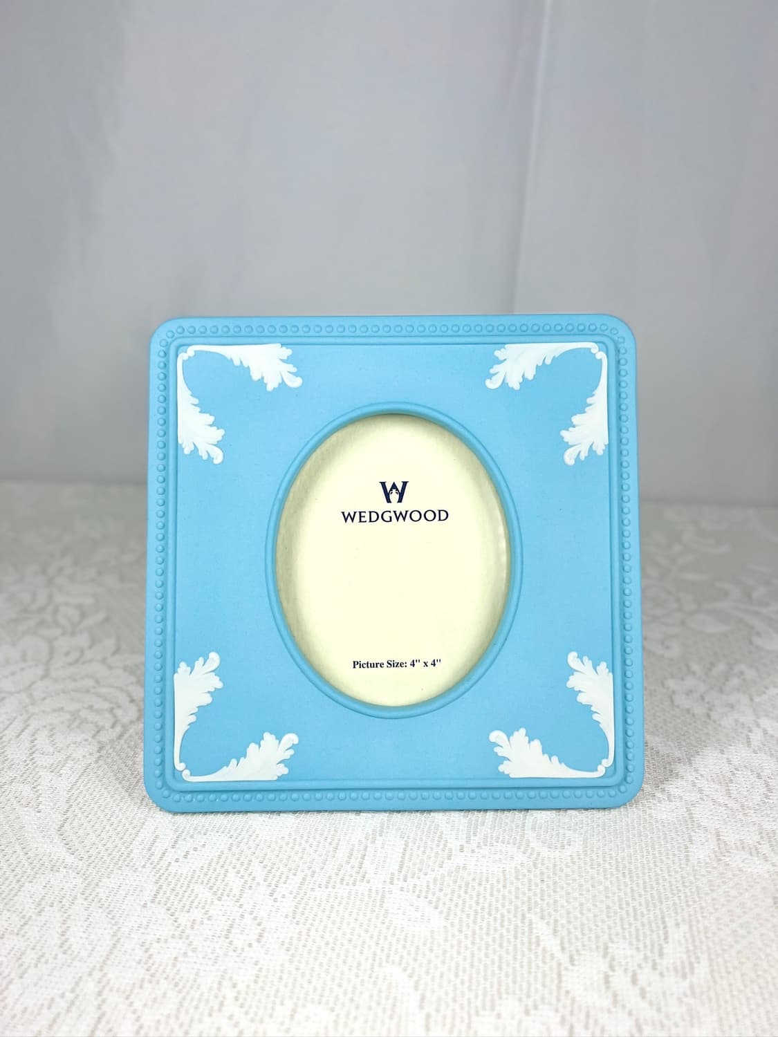 [영국엔틱] (레어컬러)웨지우드 제스퍼웨어 도자기 정사각 액자_터콰즈 상품이미지1