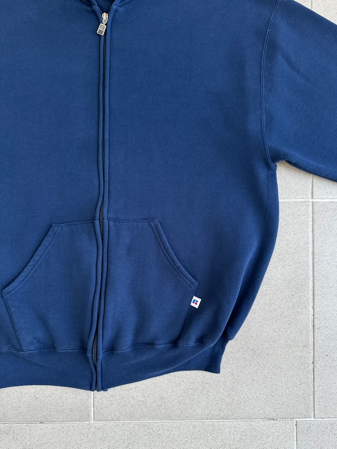 90s 빈티지 러셀 후드집업 네이비 XL 상품이미지3