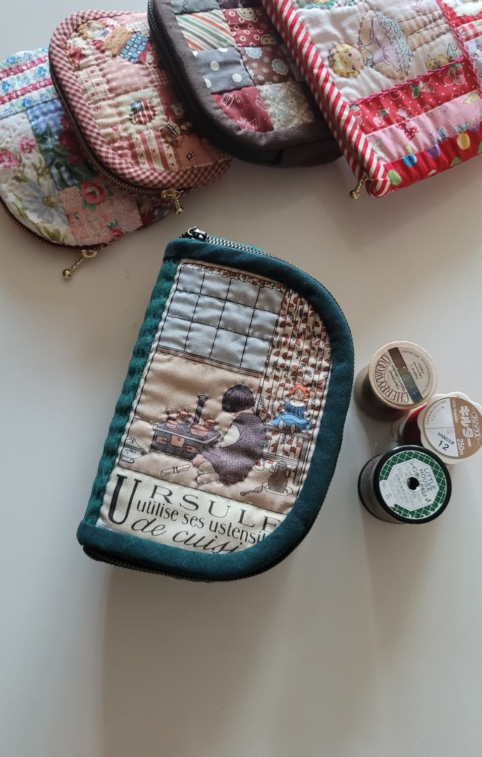 퀼트그린소잉박스/핸드메이드/소잉박스/파우치/퀼트소품 상품이미지4